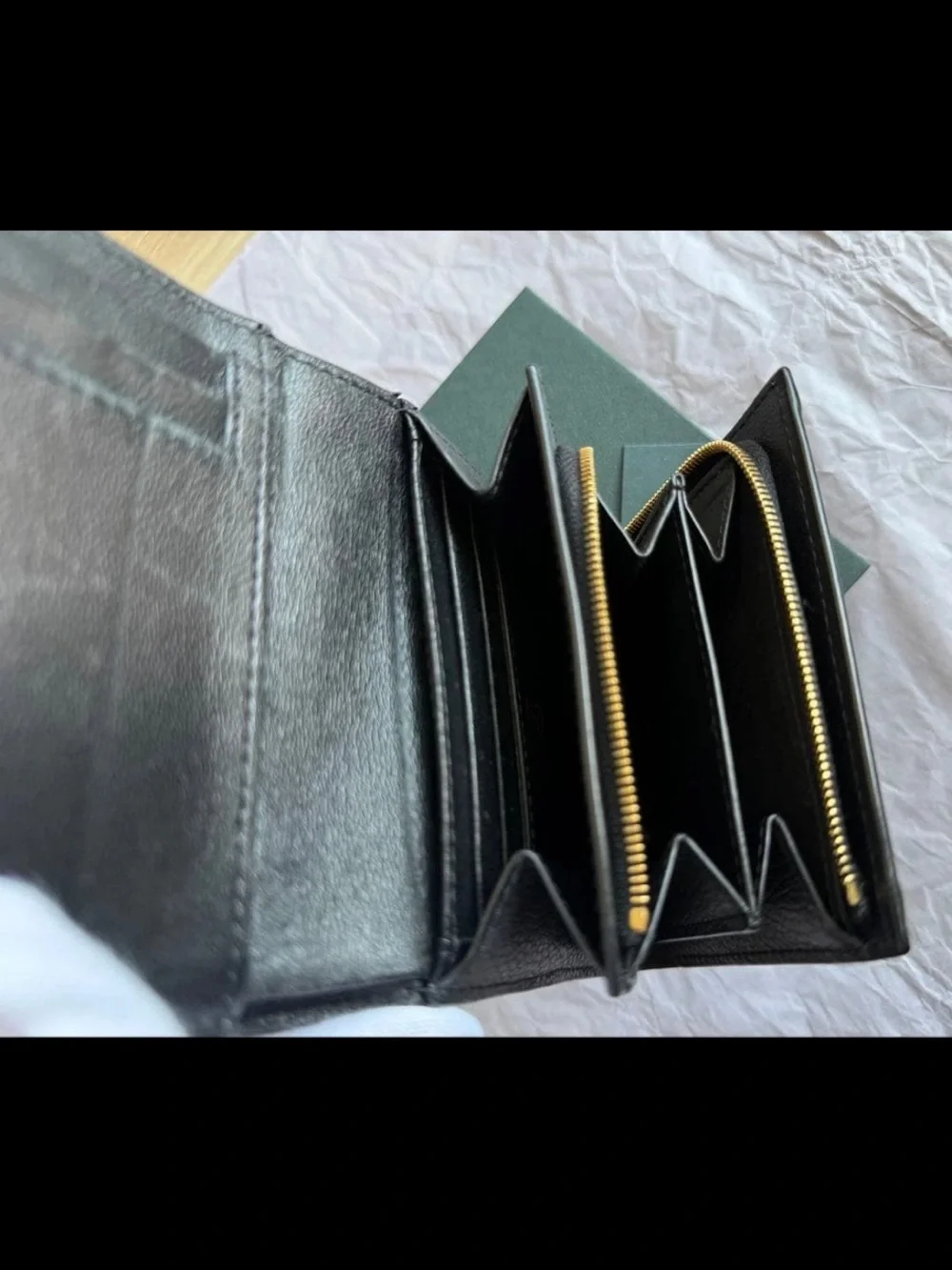 Mulberry Black Pebbled Leather Fold Wallet